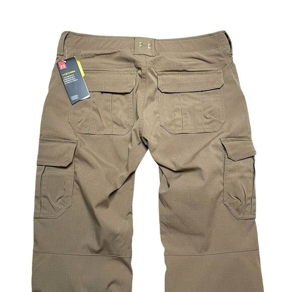 NWT UNDER ARMOUR Tactical Elite Women's Cargo Pants Tan Brown Size 10 - Picture 4 of 10